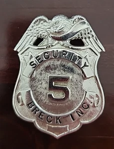 Vintage BRECK INC. Security Guard Badge - Picture 1 of 2
