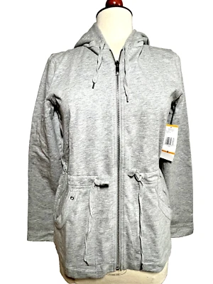 Jones New York Sport Womens Size S Full Zip Pockets Hoodie Light Gray Sweatshirt - Image 1 of 4