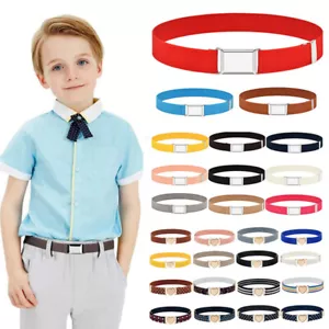 Kids Toddler Belt Elastic Stretch Adjustable Belt for Boys Girls with Buckle UK - Picture 1 of 47