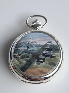 Flugzeug Mechanische Taschenuhr Versilbert Feldwebel Heitsch 1940 Lnr. UTV - Bild 1 von 13