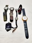 Junk Wristwatch Lot: Casio FT 80, FT 500 Swatch, Timex, Coach Garmin VivoActive