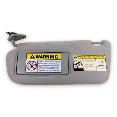 2001-2004 Hyundai Santa Fe Driver Left Side Sun Visor Lighted Gray Cloth - Image 1 of 4