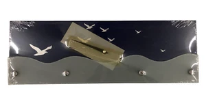 OROLOGIO DA PARETE MURO MARE E GABBIANI IN LEGNO MDF E VETRO CM 50 X 17 - Imagen 1 de 1