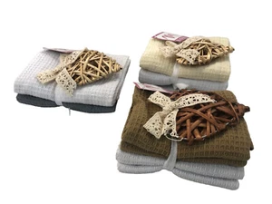 CANOVACCIO TOVAGLIETTA 3 SET DA 2 STROFINACCI COTONE 100% E CUORE RATTAN CM50X36 - Imagen 1 de 2