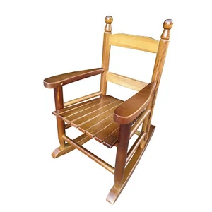 Children's Rocking Oak Chair Indoor Outdoor Durable Fun Seating for Kids - Picture 1 of 12