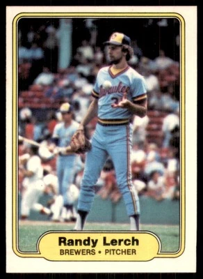 1982 Fleer #147 Randy Lerch Milwaukee Brewers - Image 1 of 2