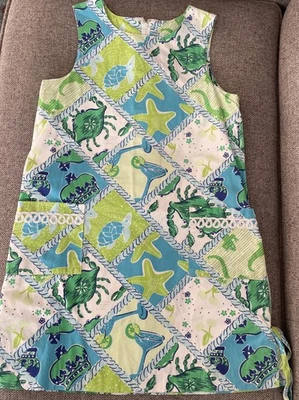 LILLY PULITZER Vintage Little Girl’s Shift Dress Starboard Patch Size 8 - Image 1 of 4