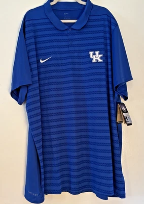Kentucky Wildcats Nike Dri-Fit Polo Mens 4XL Blue White Swoosh Embroidered NWT - Image 1 of 4