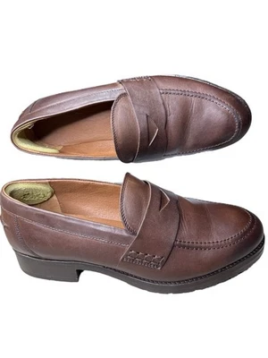 Frye Women’s Leather Penny Loafers 9.5B Brown CHOC – Style FR40835 – Preowned - Image 1 of 4