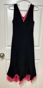 Vintage 90s/Y2K PS PerSeption Black Pink Dress Jersey Club Women’s Gr. S USA - Bild 1 von 7
