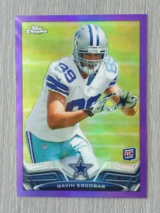 GAVIN ESCOBAR /499 RIFRATTORE VIOLA RC 2013 TOPPS CROMO COWBOYS - Foto 1 di 2