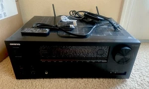 Onkyo TX-NR575 Home Theater Bluetooth 4K Stereo Sound Receiver Polkaudio - Picture 1 of 8