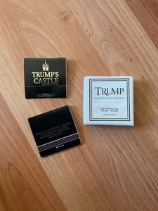 VINTAGE TRUMP SAMMLERSTÜCK ERINNERUNGSSTÜCKE 1985 SEIFE & 3 VOLLE STREICHHOLZSCHACHTELN NEUWERTIG - Bild 1 von 3
