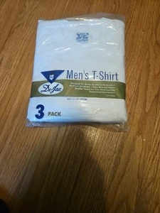 Vintage De-Jac White T Shirts 3 Pack Mens Size M 38-40 Combed Cotton Tee NOS - Picture 1 of 4