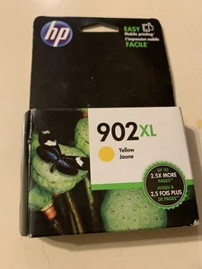 Oryginalny żółty wkład atramentowy HP 902XL 6954 6968 T6M10AN 140 Exp OCT 2019 Nowy - Zdjęcie 1 z 7