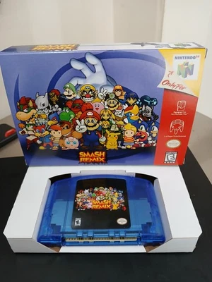Super Smash Bros Remix CIB V 2.0.0 N64 Cartridge Complete In Box Nintendo 64  - Image 1 of 4