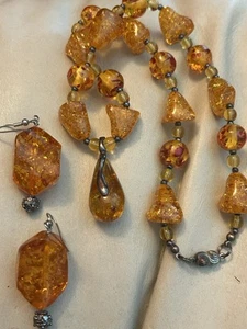 Vintage Lucite Amber Magnetic Clasp - Picture 1 of 8