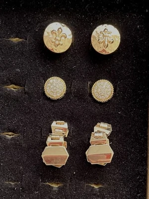 Gemelos pequeños/medianos de colección ITALIA 3 juegos todos tono dorado clásicos y elegantes Foto 1 de 2