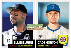 Topps Living Set Ellis Burks #882, Cade Horton #883 - prevendita - Foto 1 di 3