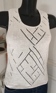 MARC O'POLO Strick Top ärmellos raw ecru Gr. L Guter Zustand - Bild 1 von 6