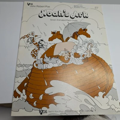 Noahs Ark Piano Duets Sheet Music Book John Robert Poe Seven Animated Kjos F2 - Image 1 of 4