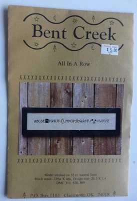 Bent Creek All In A Row Alphabet Cross Stitch Pattern - Image 1 of 4