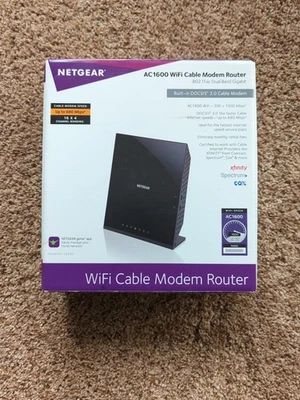 NETGEAR AC1600 Wifi Cable Modem Router Combo C6250-100NAS - Image 1 of 4