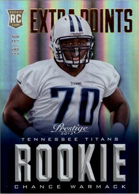 2013 Prestige Extra Points Gold #218 Chance Warmack /50 - FB - Image 1 of 2