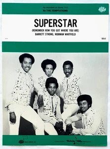 The Temptations -Superstar (Remember How You Got..) 1971 Orig. USA Sheet Music - Picture 1 of 1