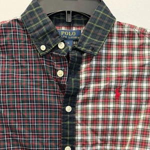 Brand New Polo Ralph Lauren Big Girls Size 12 Plaid Fun Shirtdress Pink Red Blue - Picture 1 of 9