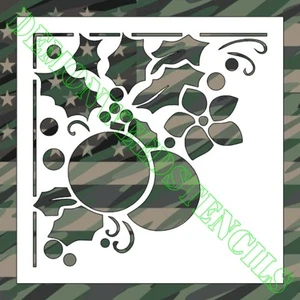 6"x6" Clear Plastic Stencil - Christmas Corner Holidays (RA88) (.007") - Picture 1 of 2