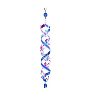 Giro de viento de hoja perenne, Twirler, 34,6" L, mariposas con cinta rosa - Imagen 1 de 2