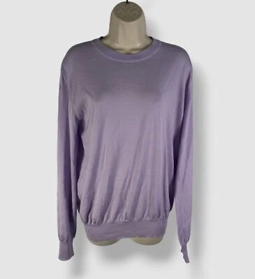 $800 Brioni Men's Purple Sustainable Wool Ribbed Crewneck Sweater Size 52 - Image 1 of 4