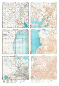 Mapas topográficos militares soviéticos rusos - MAR DE ARAL 1:500K, ed. 1986-87 - 6 mapas - Imagen 1 de 9