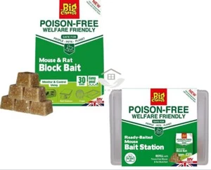 The Big Cheese Ratón Libre de Veneno Rata Plaga Roedor Asesino Bloque Cebo o Estación de Cebo