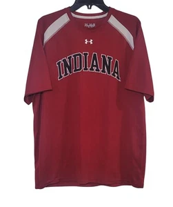 Indiana Hoosiers Under Armour Loose Fit Heat Gear T-shirt Red Men's SZ XL - Picture 1 of 7