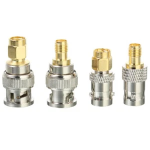 4x BNC To SMA Connectors Type Male Female RF Connector Adapter Test Converter MB - Photo 1/10