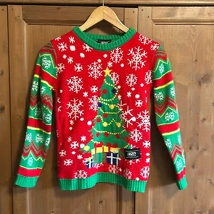 NWT Kids Jacks surfboard Christmas Sweater, MED Christmas tree - Picture 1 of 6