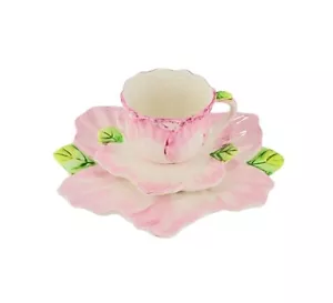 THE BOMBAY CO Spring Blossoms 1992 rosa tulipano tazza da tè piattino piatto da dessert vintage - Foto 1 di 8