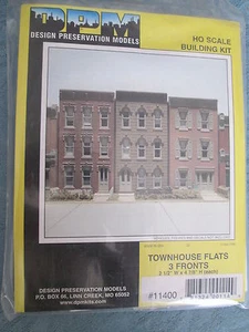DPM Design Preservation Models #11400 Townhouse Flats (solo en la pared frontal) - - Imagen 1 de 1