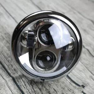5.75 inch Cafe Racer Motorcycle Headlight Headlamp Front LED Light Lamp Vintage - Bild 1 von 4