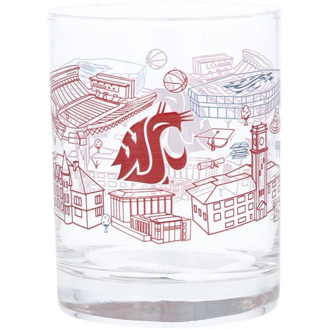 Washington State Cougars 14oz. Campus Rocks Glass Cover