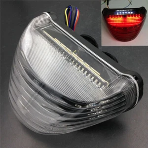 Clear LED Tail Brake Turn Signal Light For Kawasaki Ninja ZX12R 2000-2005 - Picture 1 of 10
