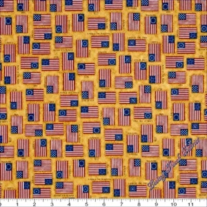 QT DAN MORRIS "FOR LOVE OF COUNTRY" 24178-S PATRIOTIC FLAGS FABRIC (SELECT SIZE) - Picture 1 of 1