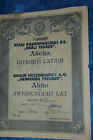 Aktie 1924 Rigaer Holzindustrie Gebrüder Theurer 200 Lat Ohne Coupons No 367