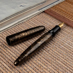 Pluma Estilográfica PERSONALIZADA Dream Pen Laca Dorada Obsidiana atemporal #5 JOWO Nuevo en Caja - Imagen 1 de 9