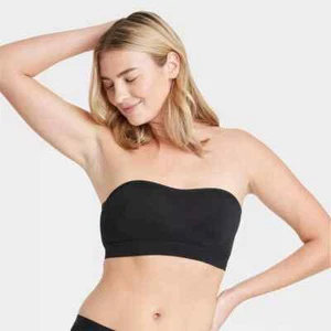 Auden Women's Seamless Lightly Lined Bandeau Bra - Size XS - Picture 1 of 2