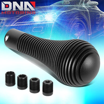 NRG 115MM UNIVERSAL ALUMINUM KNURLED HEAT SINK BUBBLE HEAD SHIFT KNOB SK-701BK - Image 1 of 4
