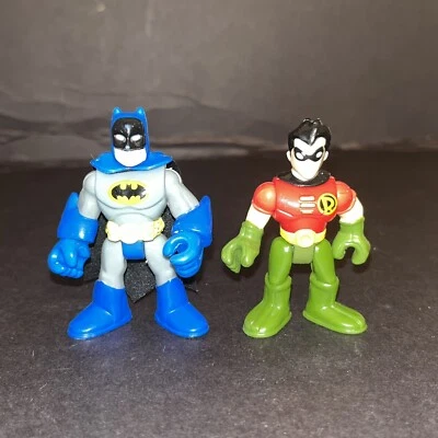 Figuras de acción Fisher Price Light Play Wea DC Comics Imaginext Batman & Robin 3" Foto 1 de 4
