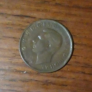 1941 Australien One Penny George VI Känguru - Bild 1 von 2